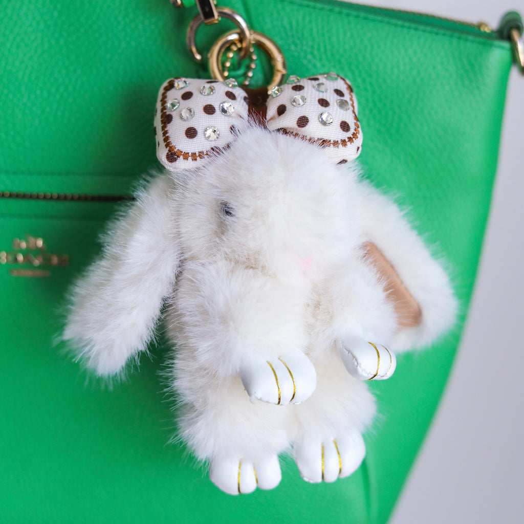 Fluffy Bunny Keychain
