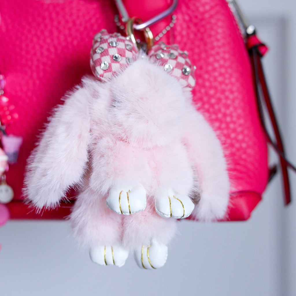 Fluffy Bunny Keychain