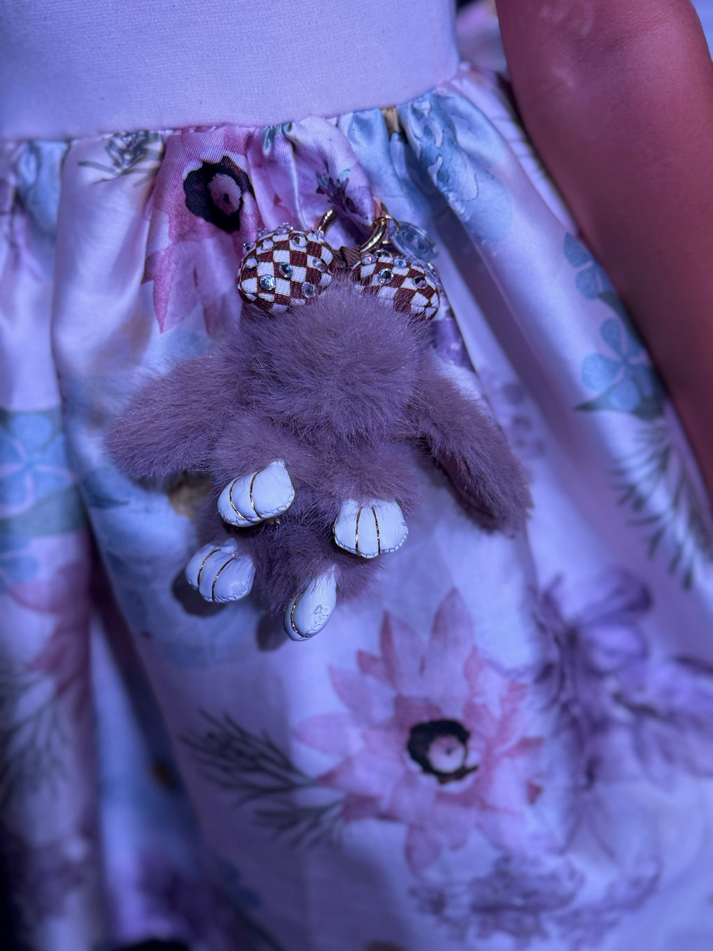 Fluffy Bunny Keychain