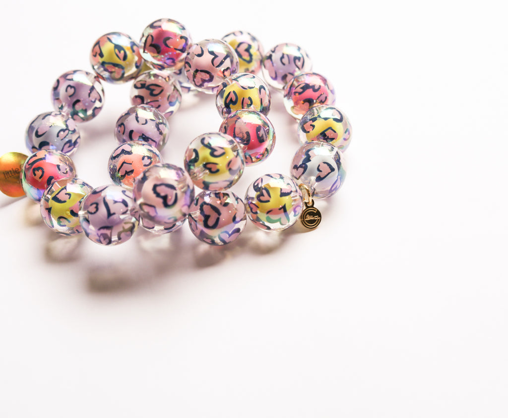 Rainbow Hearts Beaded Bracelet