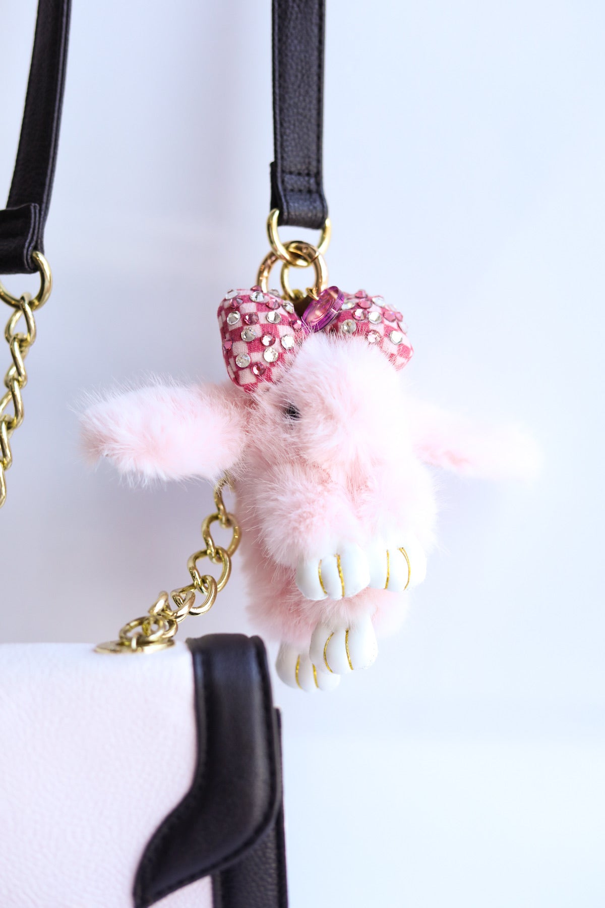 Fluffy Bunny Keychain