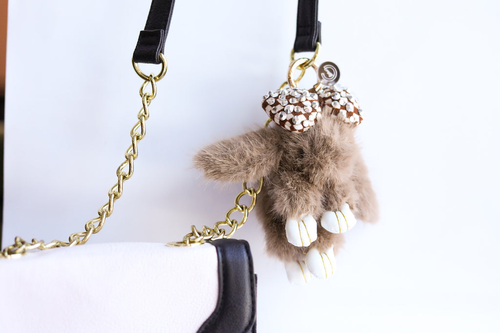 Fluffy Bunny Keychain