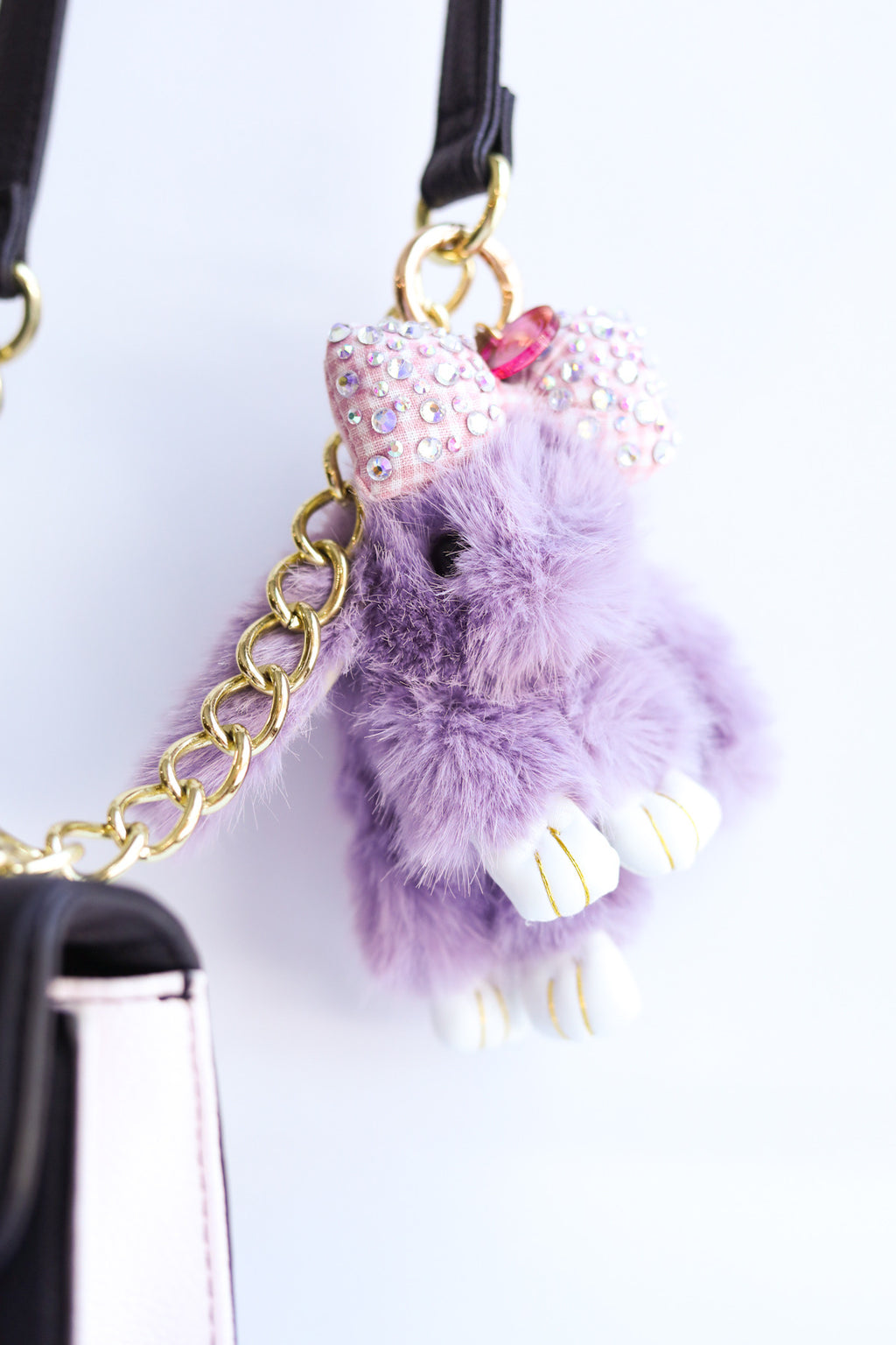 Fluffy Bunny Keychain