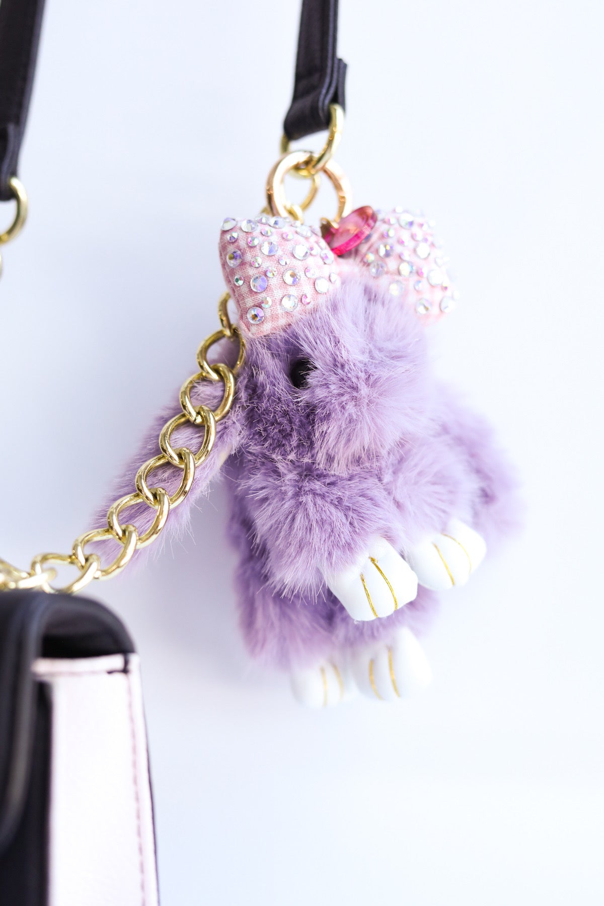 Fluffy Bunny Keychain