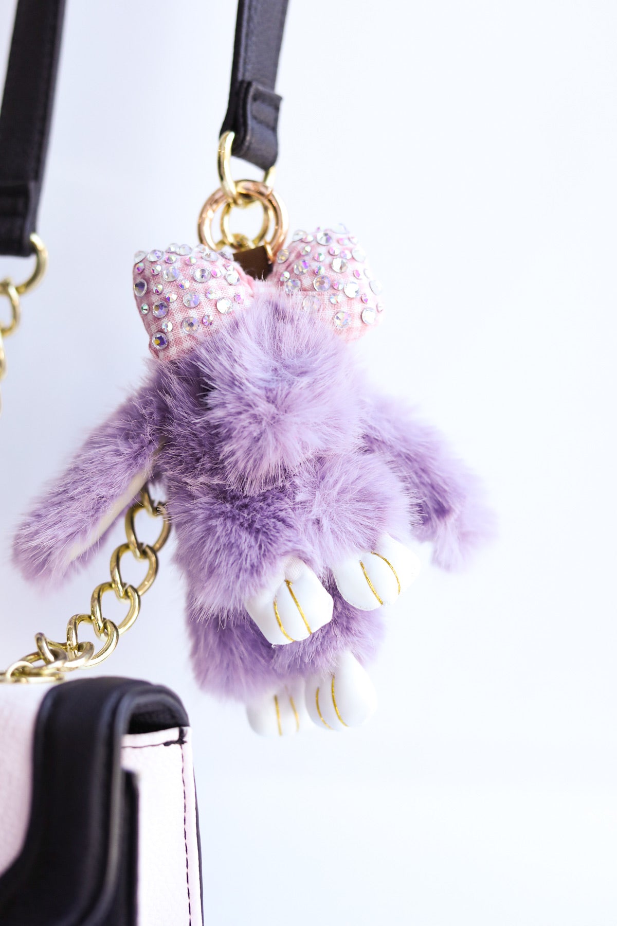 Fluffy Bunny Keychain