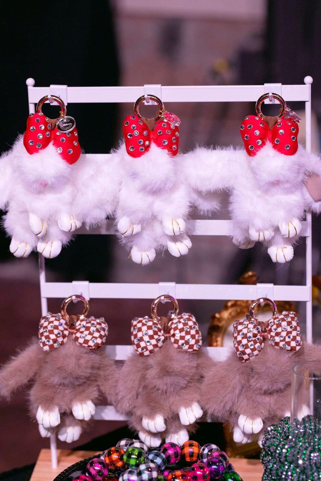 Fluffy Bunny Keychain