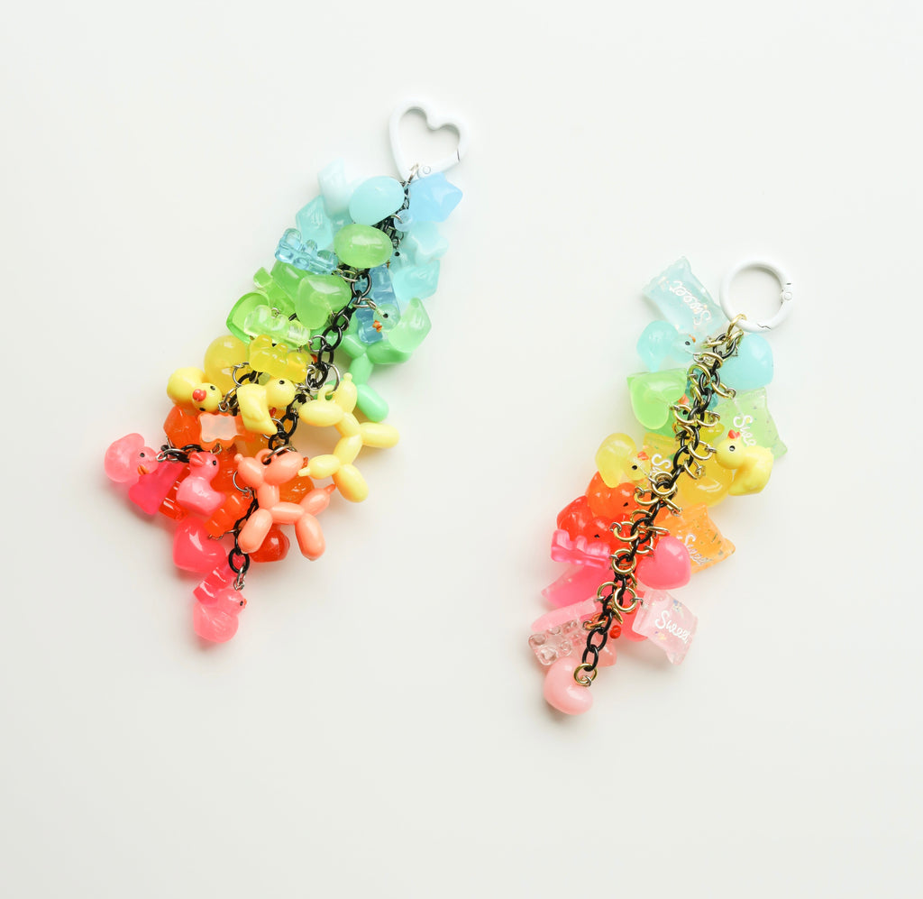 Rainbow Bag Charm Cluster