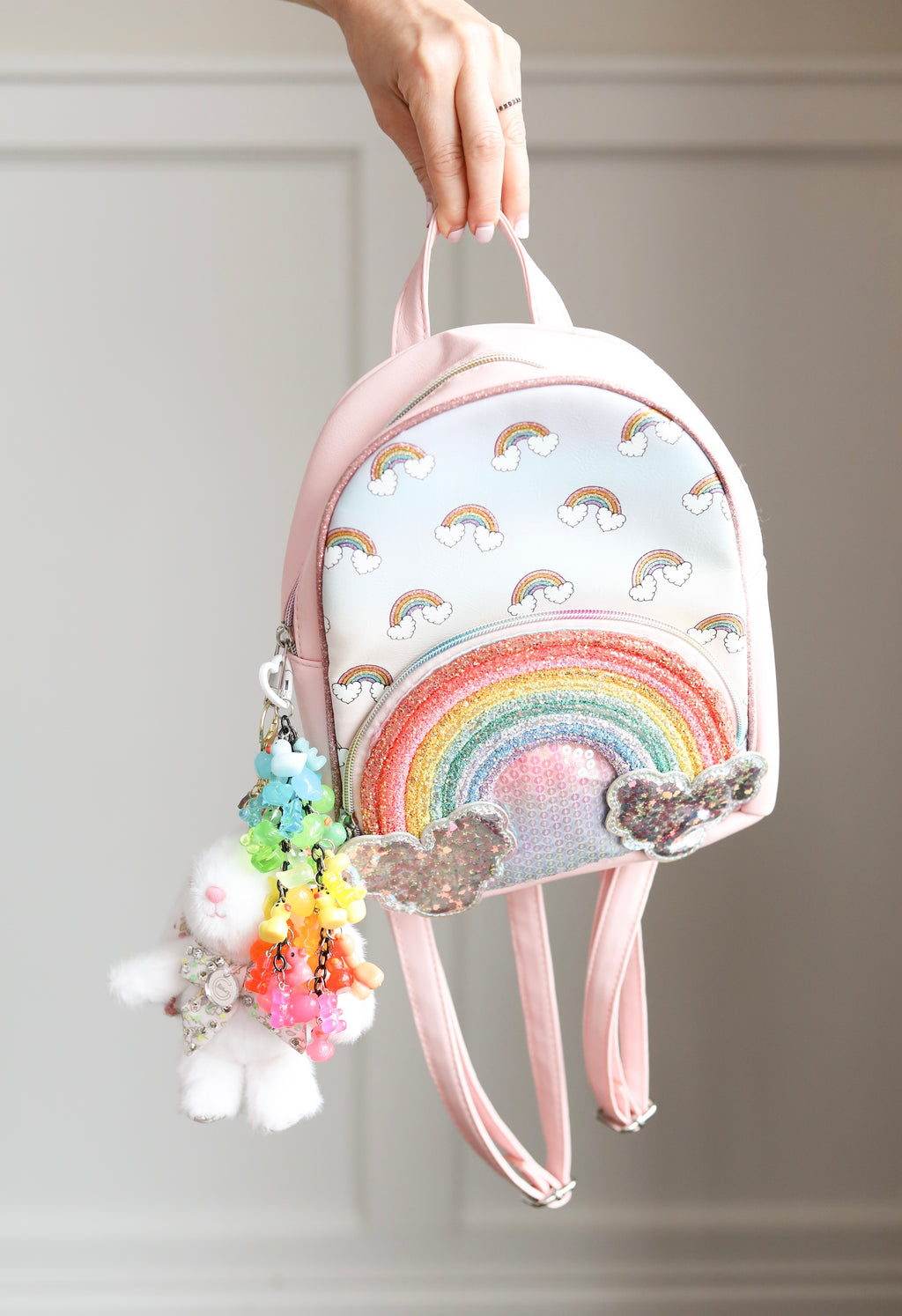 Rainbow Bag Charm Cluster