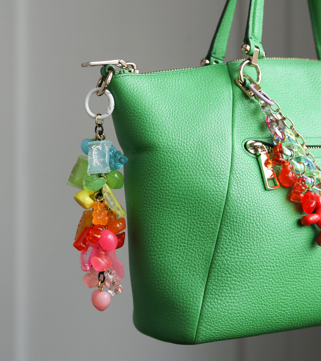 Rainbow Bag Charm Cluster