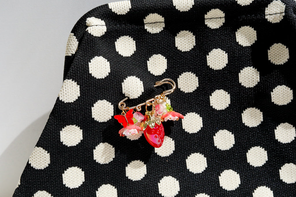 Polka Dot Pin and Clutch