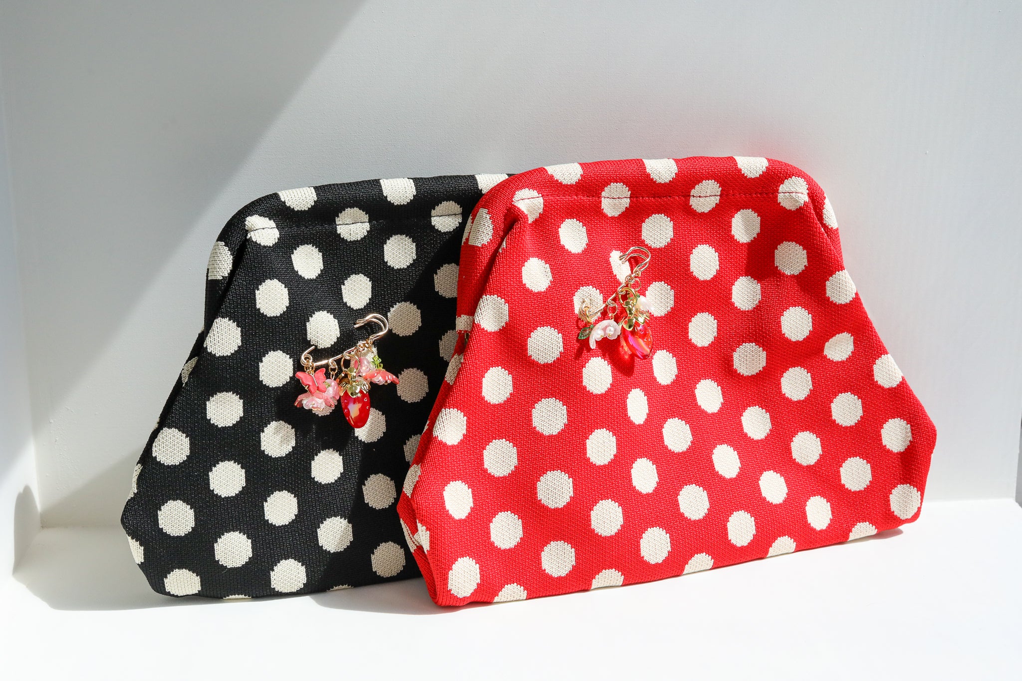 Polka Dot Pin and Clutch