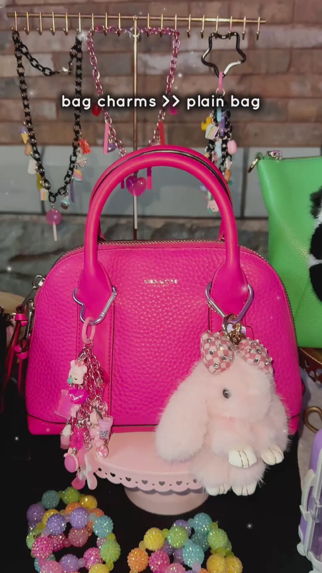 Fluffy Bunny Keychain