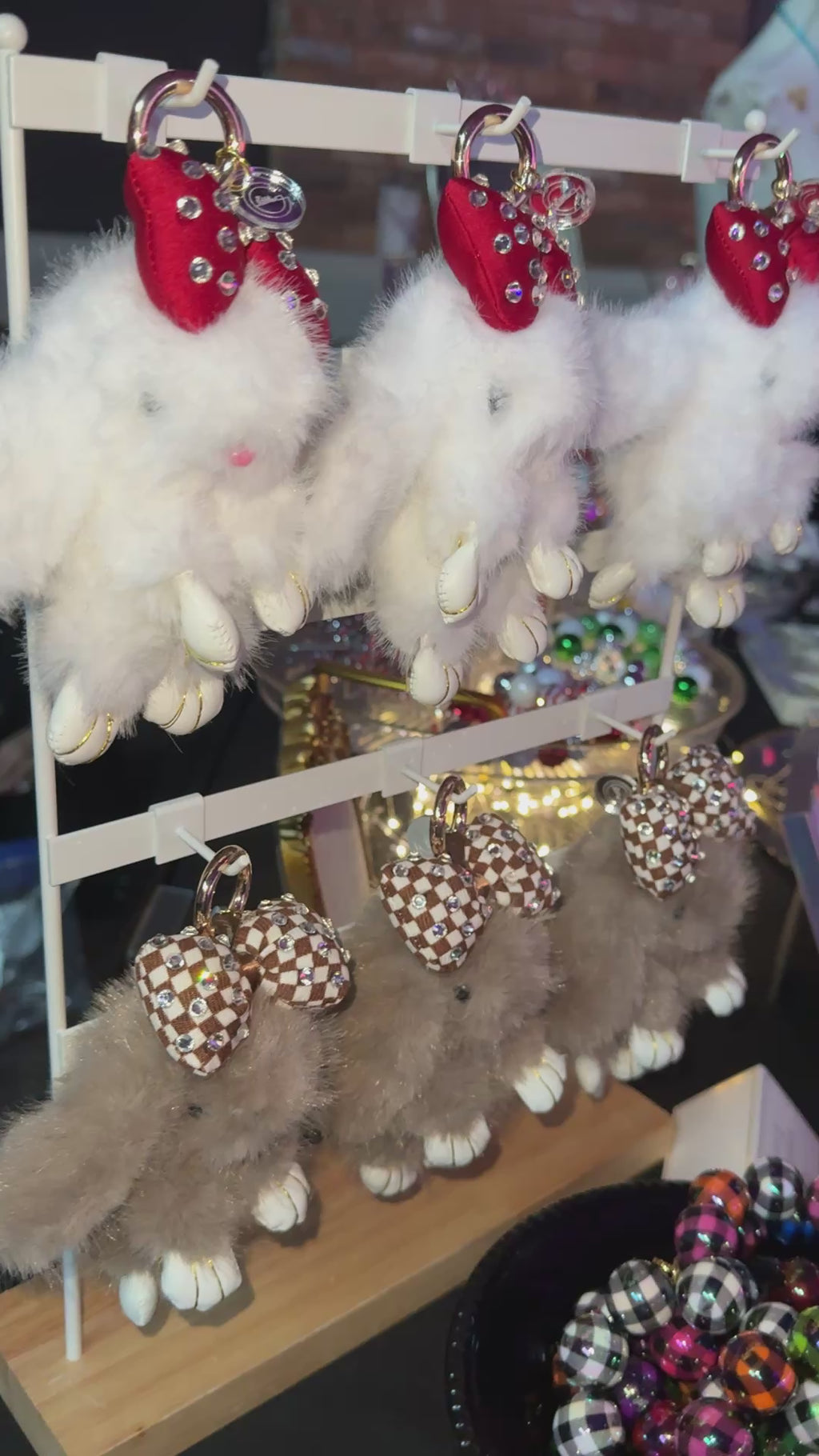 Fluffy Bunny Keychain